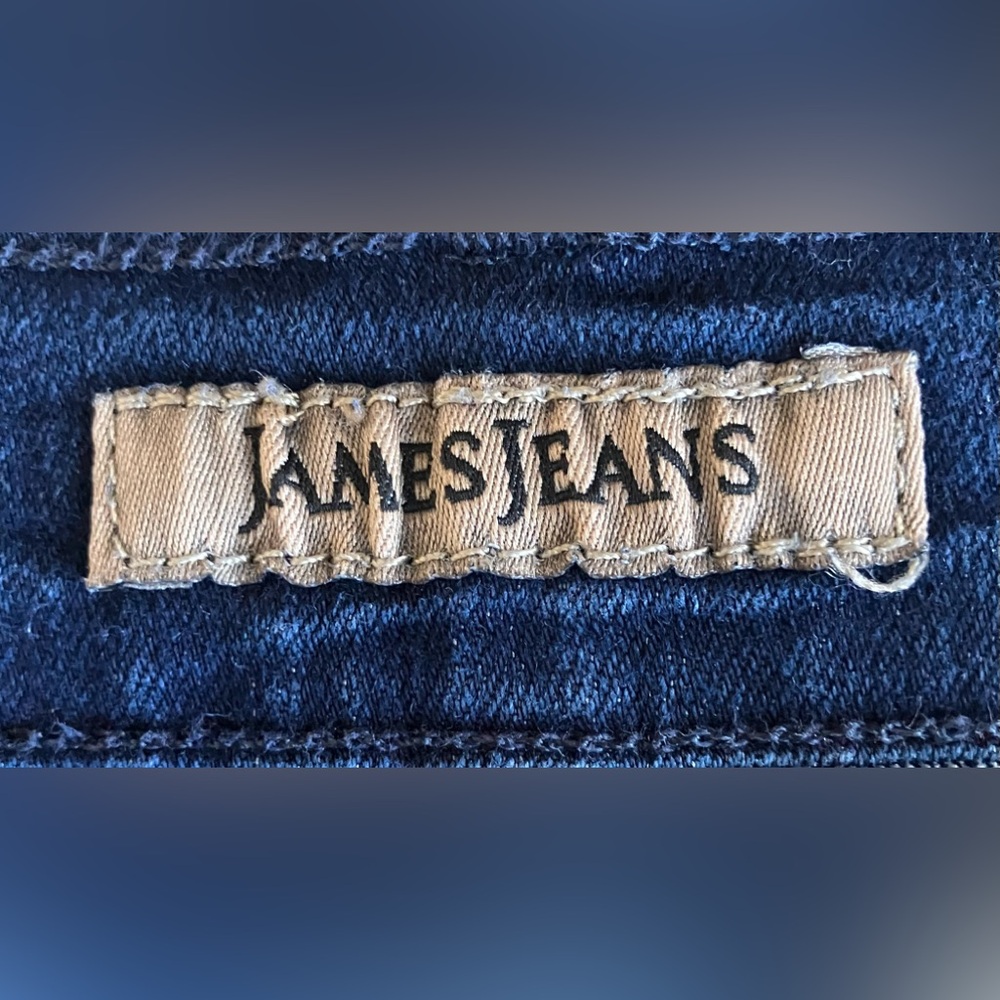 Vintage EUC JAMES JEANS High Class Wide Leg w/ Stretch 30 Blue Dark Paris Wash - Picture 2 of 13